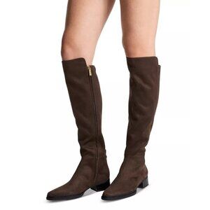 Michael Kors Lex Chocolate Brown Suede Side Zip Over the Knee Boots Size 7.5 New